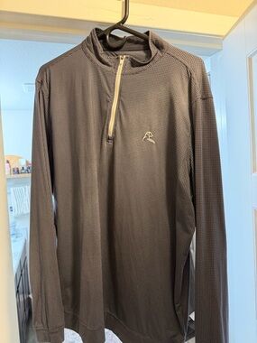 Men's Rhoback Quarter-Zip Pullover with Subtle Grid Pattern